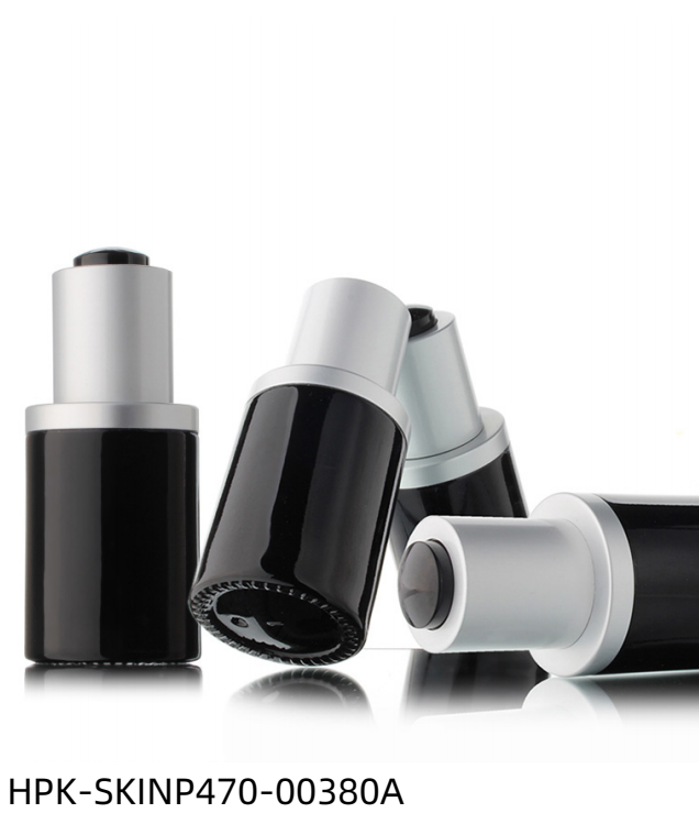 Metalized Glass Bottle with Push-button Pipette Cap